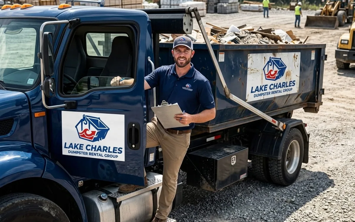 Dumpster rental in Bell City LA Roll-off dumpster rental serving Bell City, LA