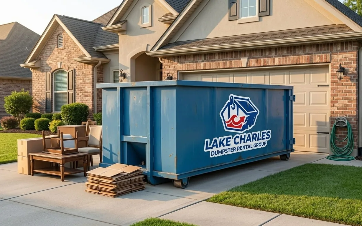Dumpster rental in Moss Bluff LA Roll-off dumpster rental serving Moss Bluff, LA
